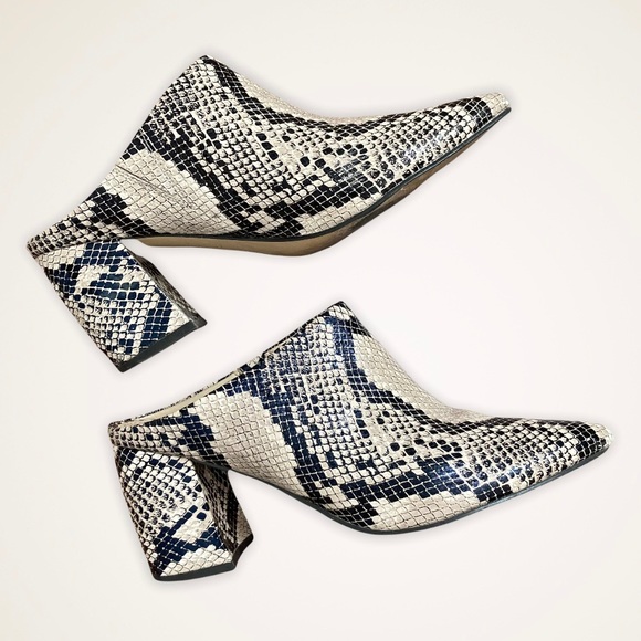 Marc Fisher Shoes - Marc Fisher Fragni Snakeskin Leather Mule Heels Shoes Women’s 9M